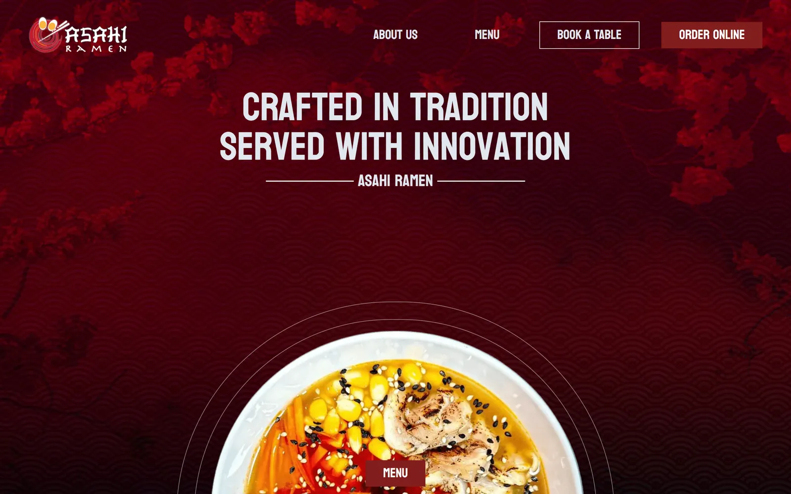 Asahi Ramen home page hero